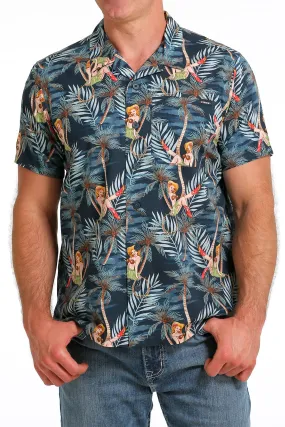 Men's Hawaiian Print Short Sleeve Shirt