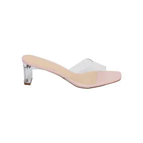 BCM 108 Clear Block Heel Sandal