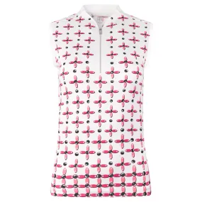 Clover Petals Sleeveless Golf Polo for Women