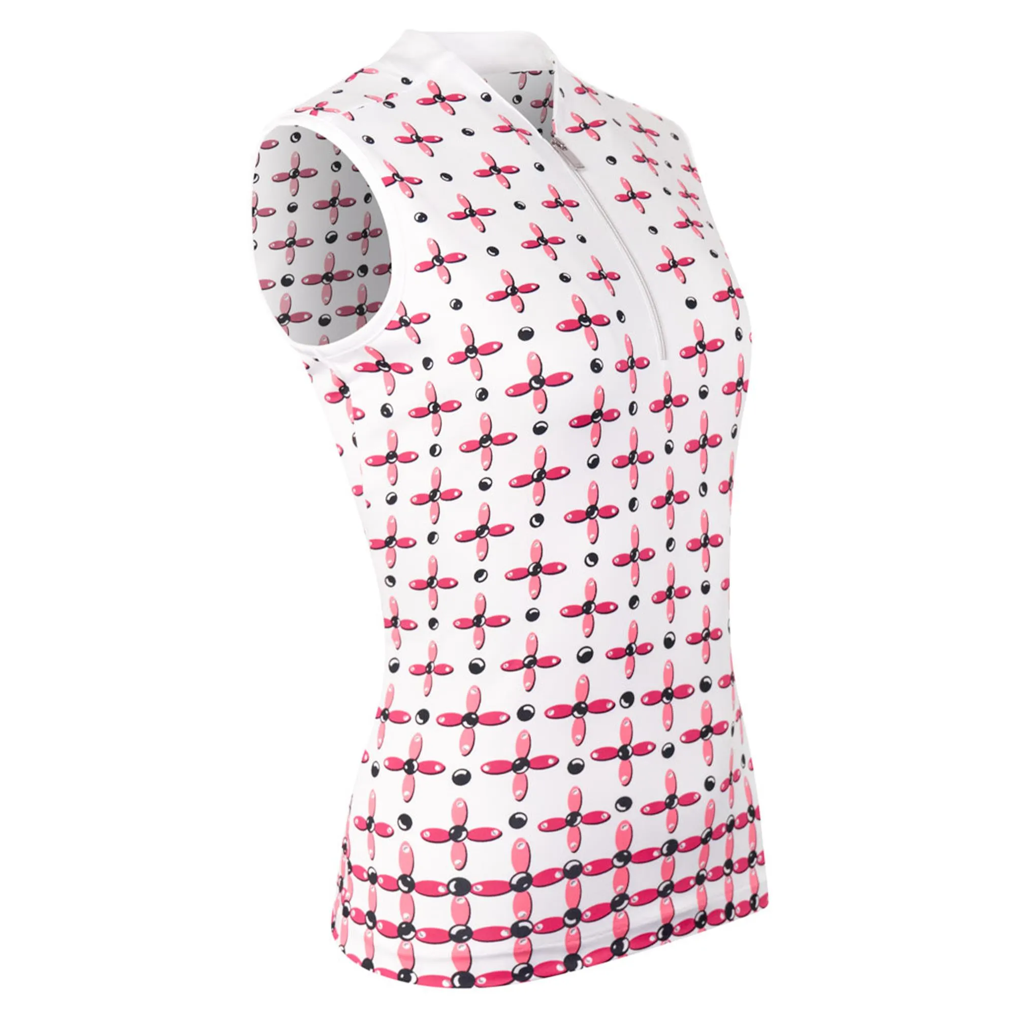 Clover Petals Sleeveless Golf Polo for Women