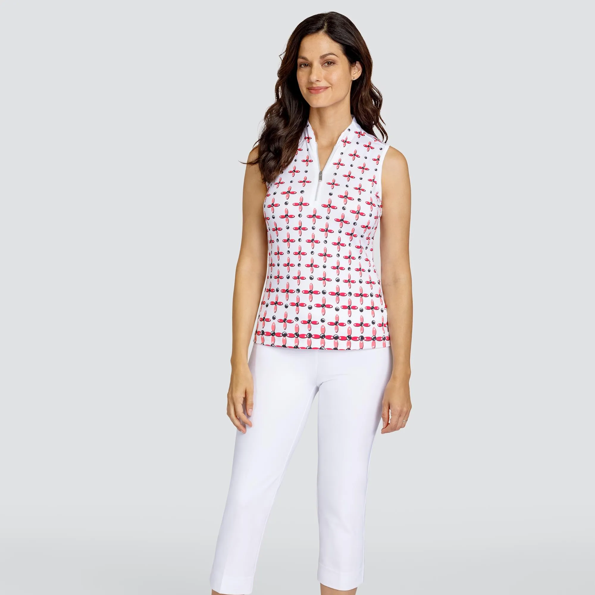 Clover Petals Sleeveless Golf Polo for Women