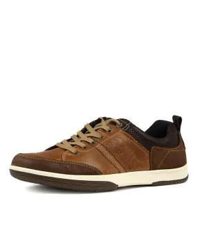 COLORADO Victor Tan-brown Leather Sneakers