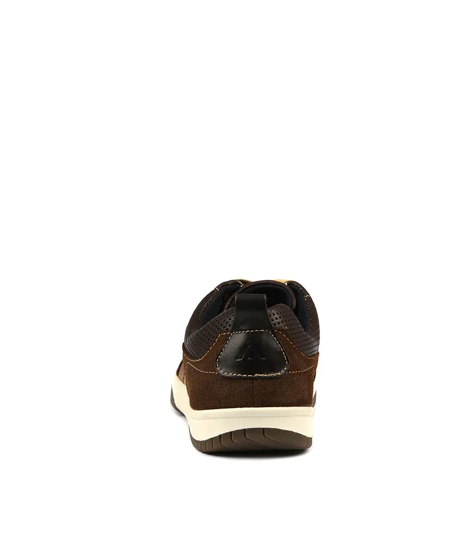 COLORADO Victor Tan-brown Leather Sneakers