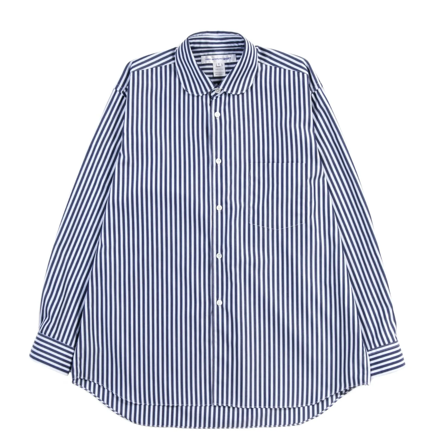 COMME DES GARCONS SHIRT B219 Wide Classic Rounded Collar Stripe 3 - Shop Now