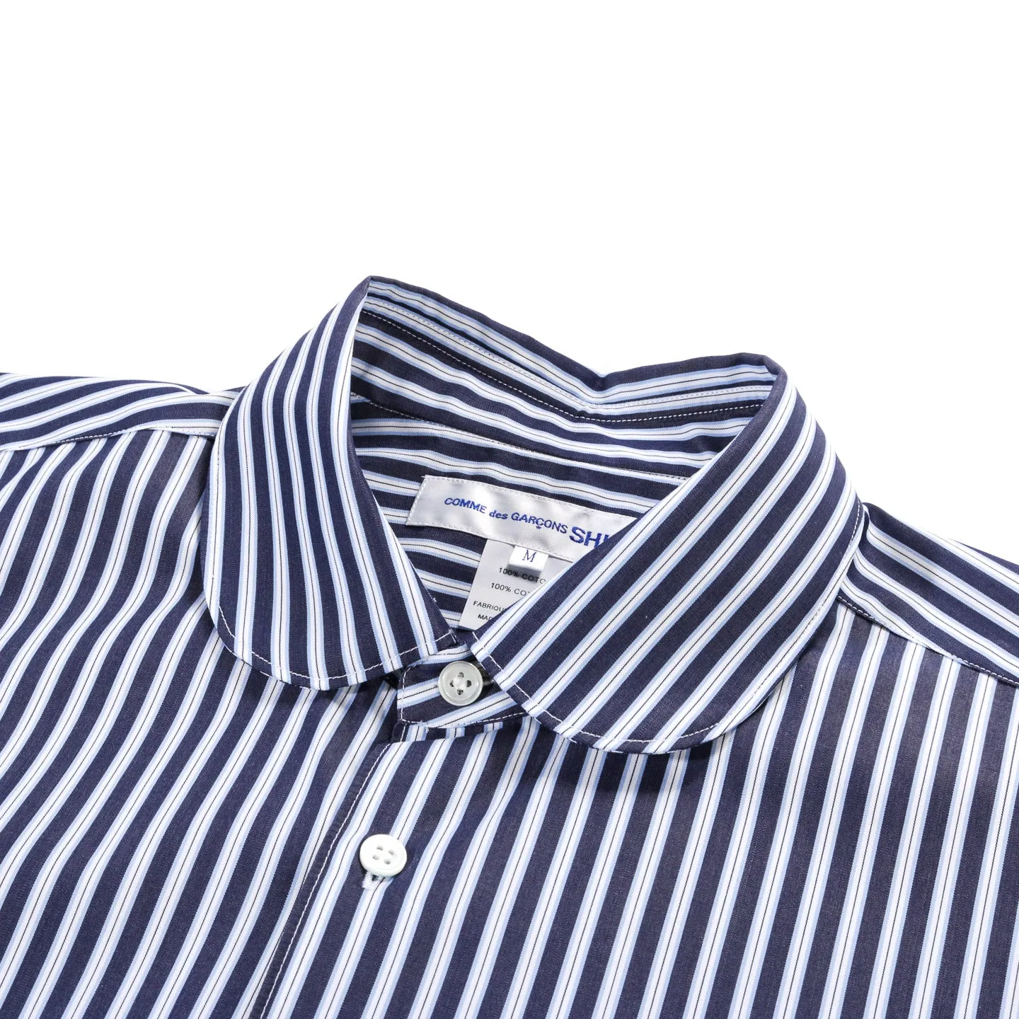 COMME DES GARCONS SHIRT B219 Wide Classic Rounded Collar Stripe 3 - Shop Now