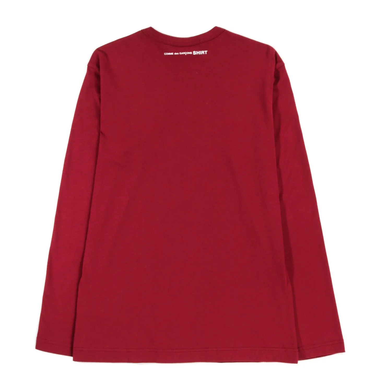 comme des garcons shirt long sleeve t015 burgundy