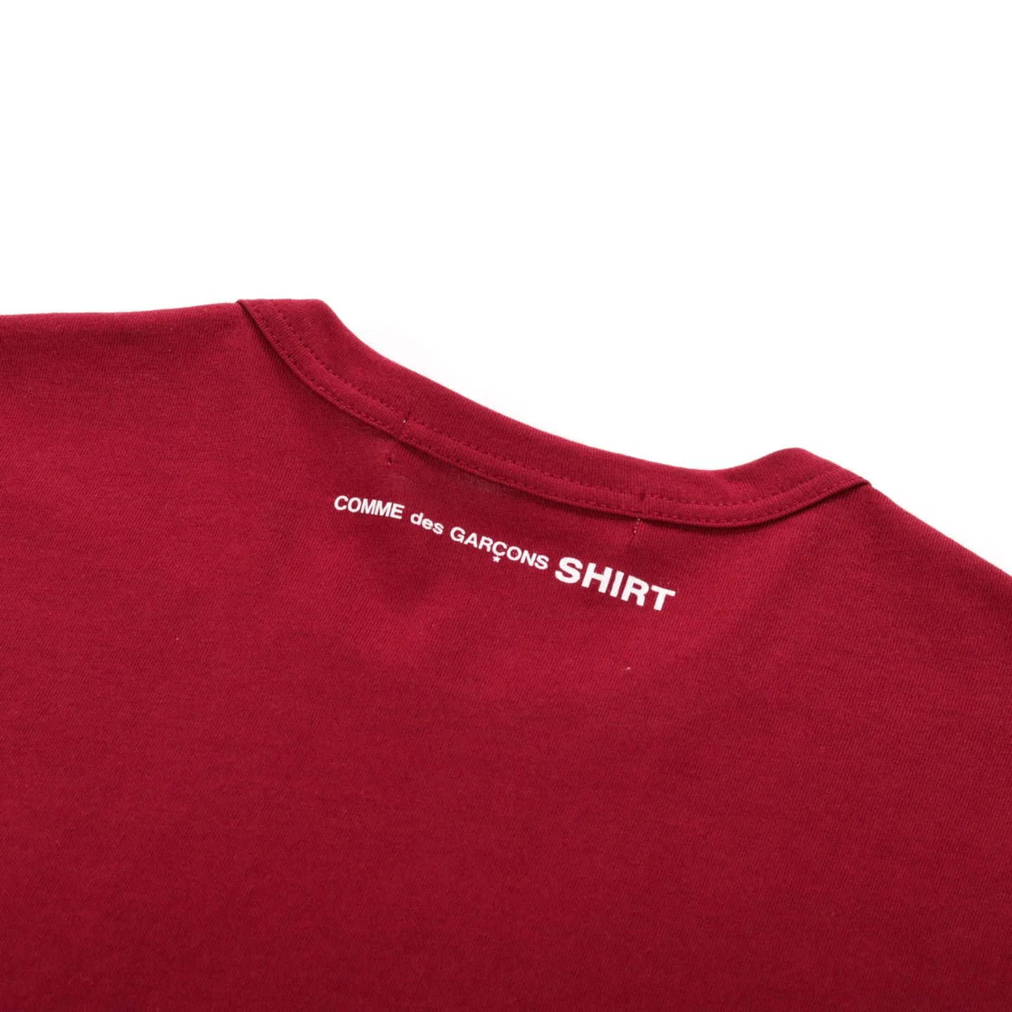 comme des garcons shirt long sleeve t015 burgundy