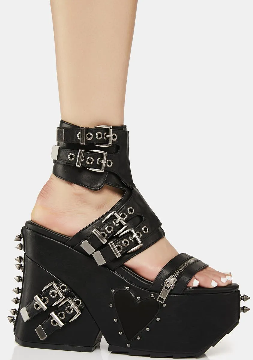 Confessions High Heel Platform Sandals