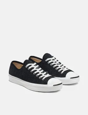 Converse Jack Purcell Wide Wale Cord Sneakers in Black/White