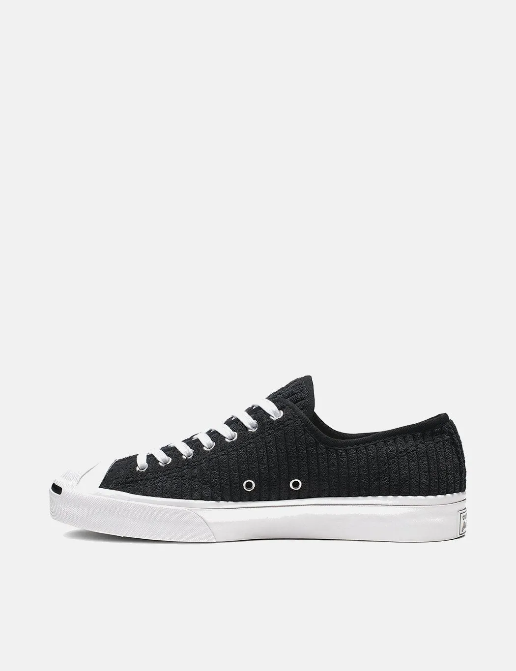 Converse Jack Purcell Wide Wale Cord Sneakers in Black/White