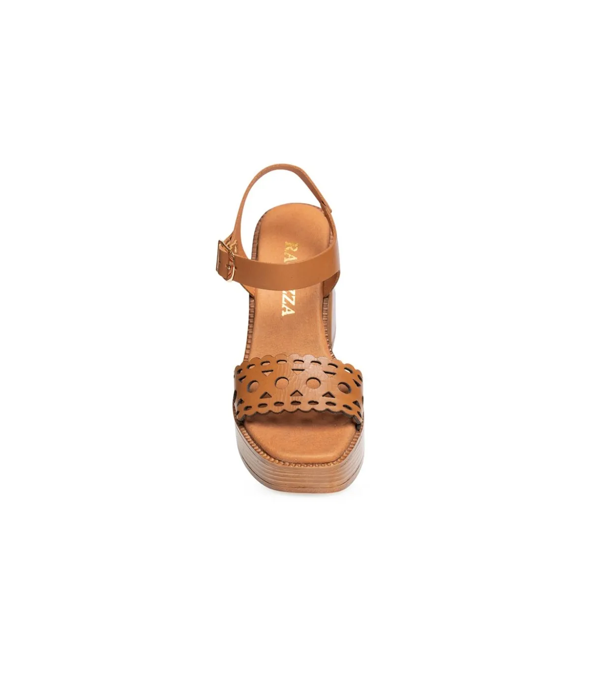 copy of Ragazza Leather with heel Sandal- Tabac 0312