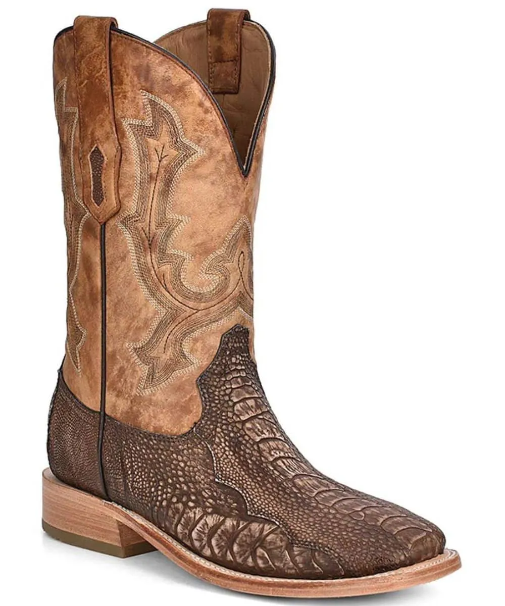 Corral Ostrich Narrow Square Toe Boots