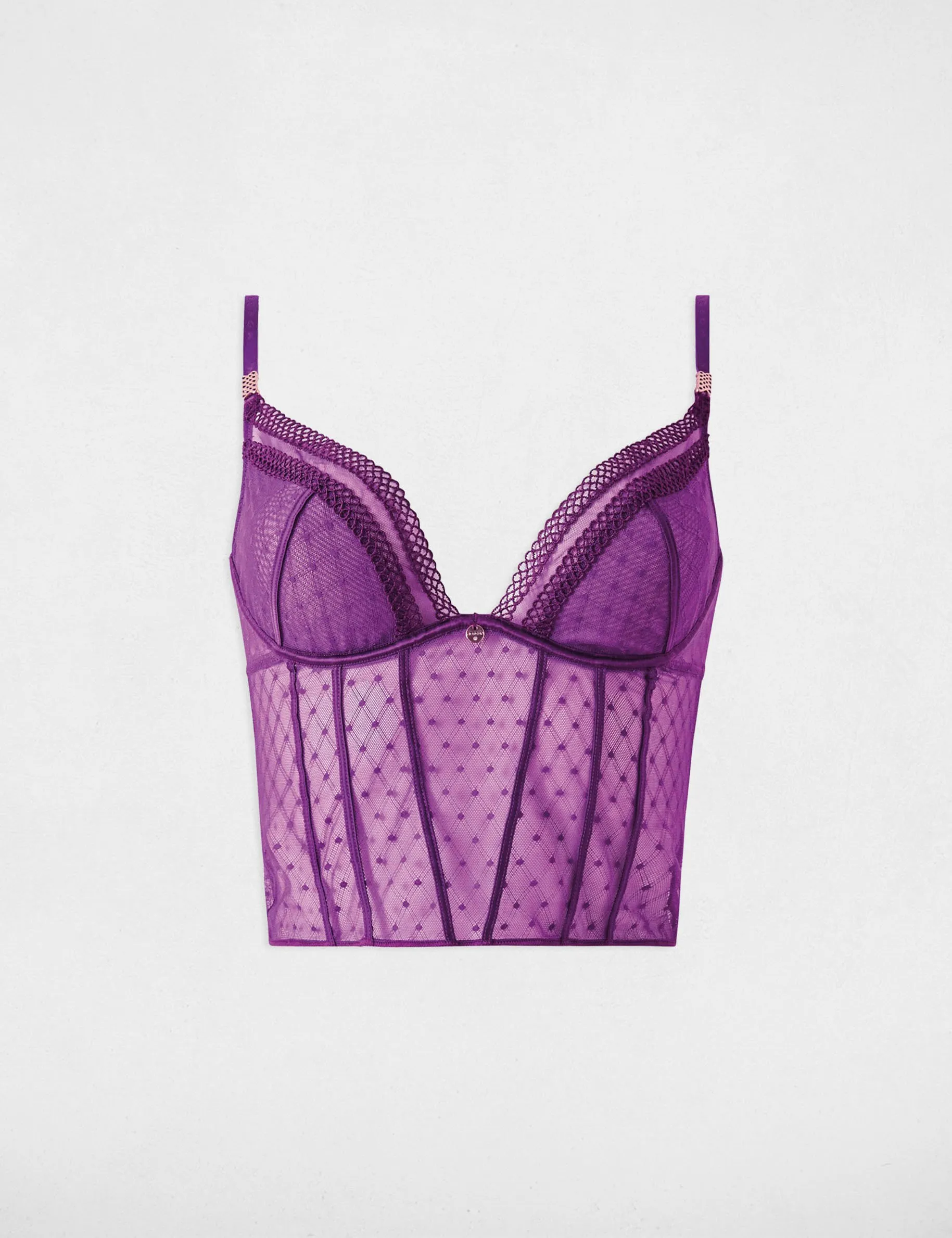 Corset with underwiring purple ladies'