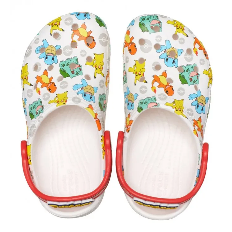 Crocs Classic Pokemon Clogs for Kids in White