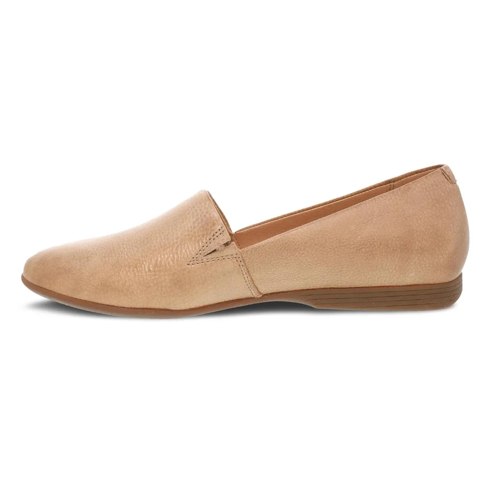 Dansko Larisa Taupe Milled Flat (Women's)