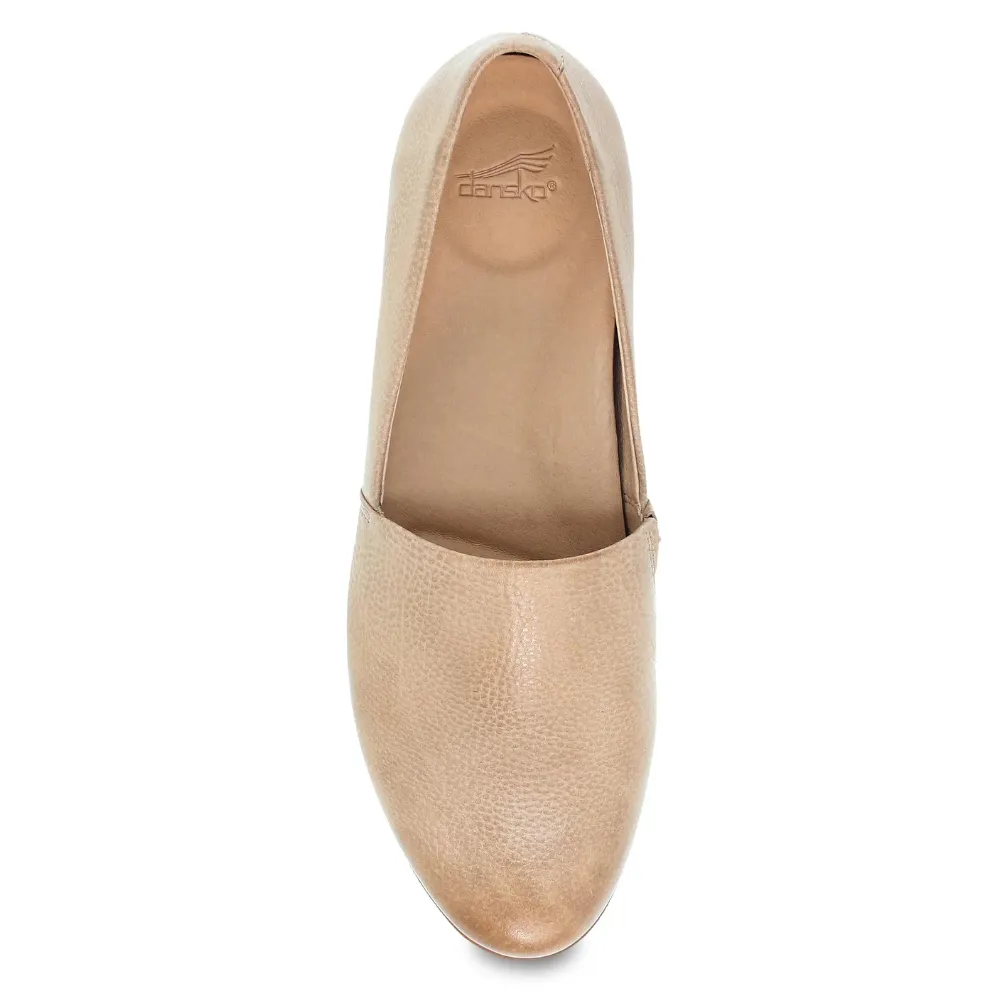 Dansko Larisa Taupe Milled Flat (Women's)