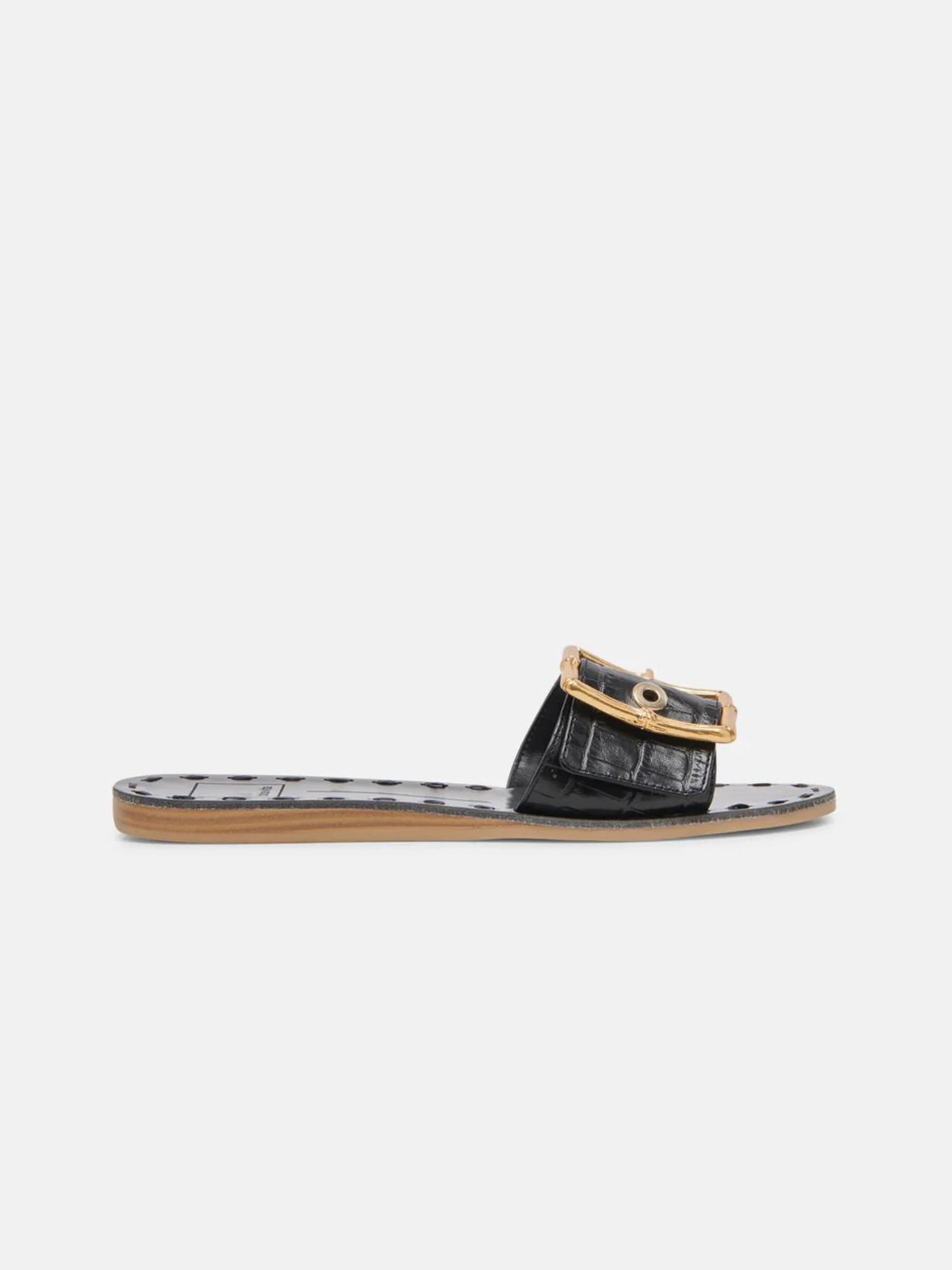 Dasa Black Stamped Sandals