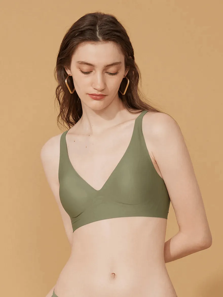 Invisible Wireless Deep V-Neck Bra