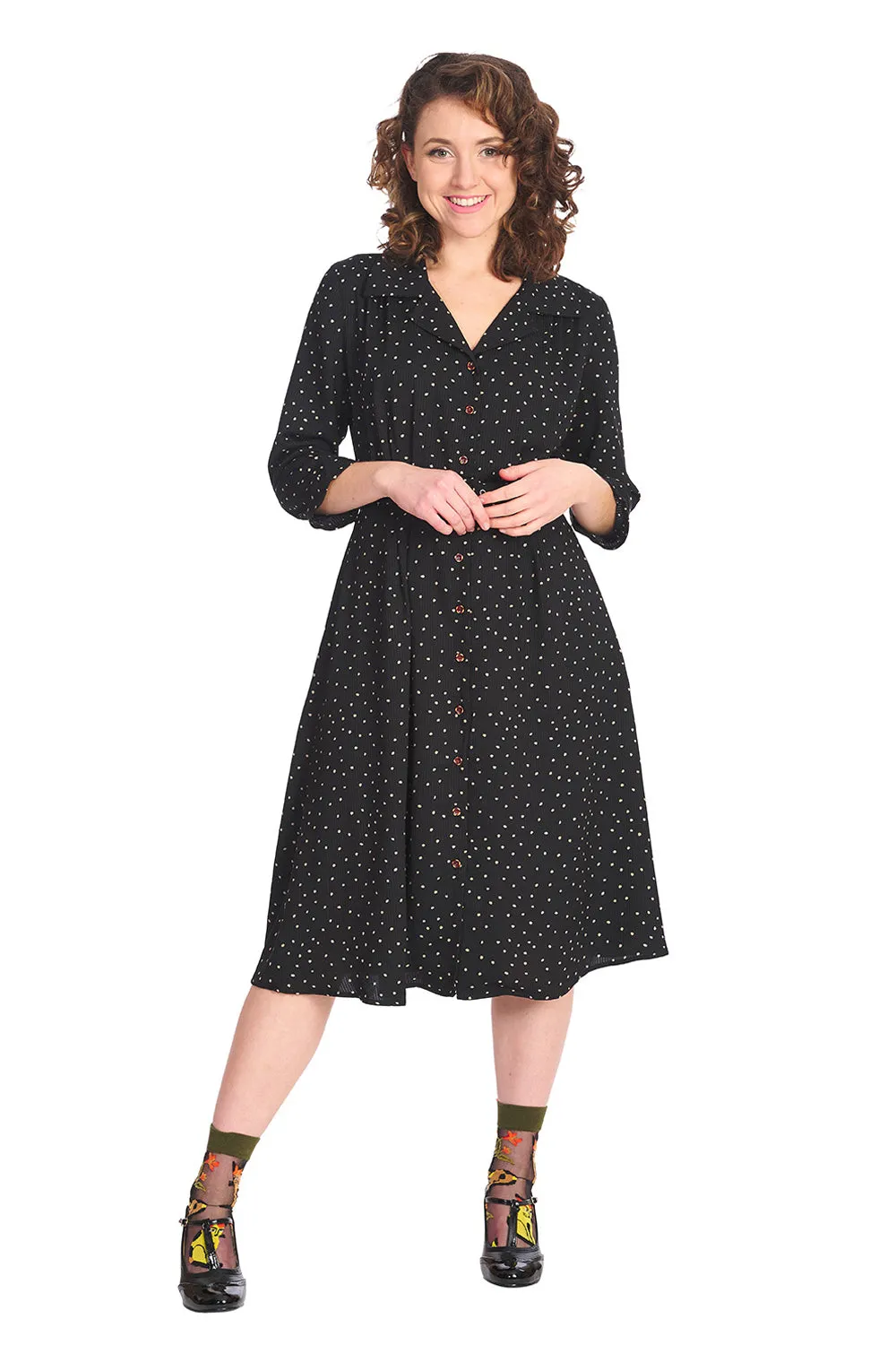 Polka Dot Dress in Black