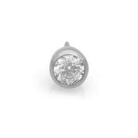 Diamond Bezel Flat Back Earring