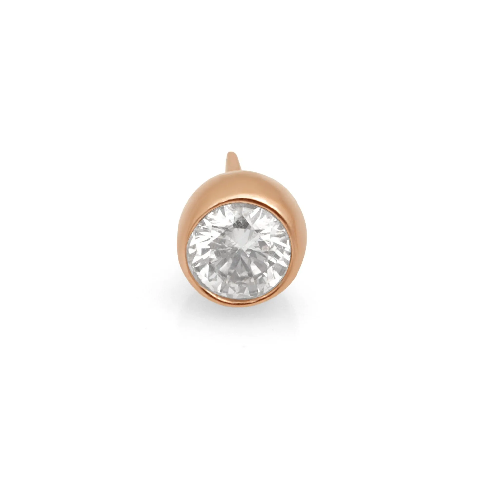 Diamond Bezel Set Stud Earring