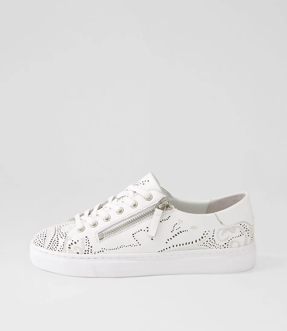 DIANA FERRARI Ostance White Leather Sneakers