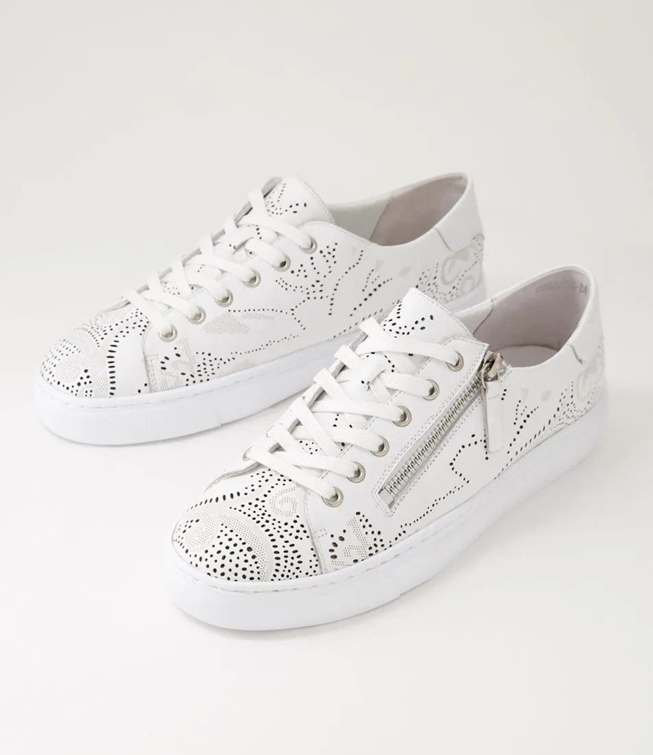 DIANA FERRARI Ostance White Leather Sneakers