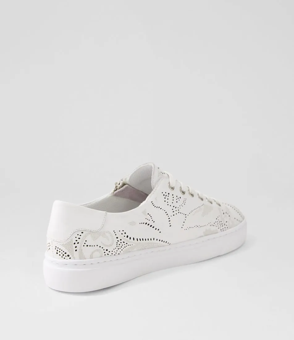 DIANA FERRARI Ostance White Leather Sneakers