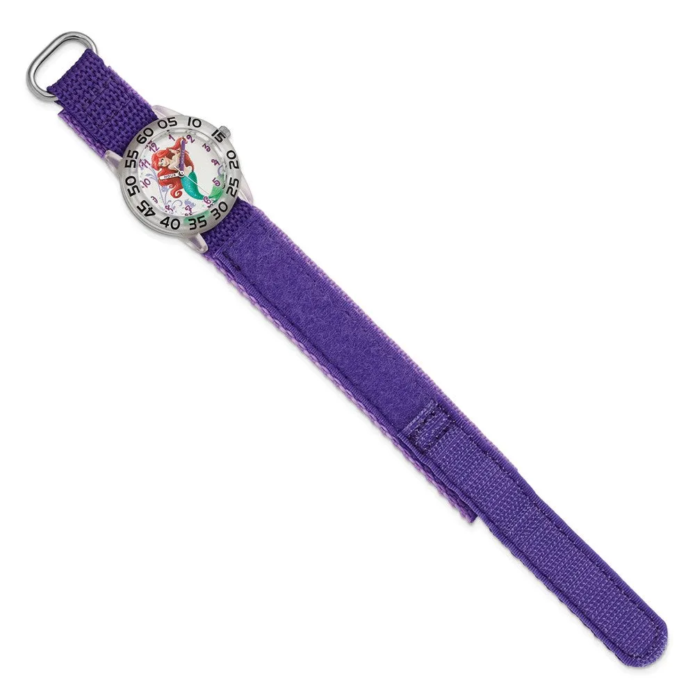 Disney Ariel Princess Purple Nylon Time Teacher Watch