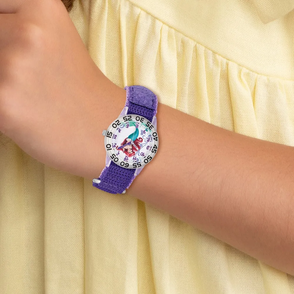 Disney Ariel Princess Purple Nylon Time Teacher Watch