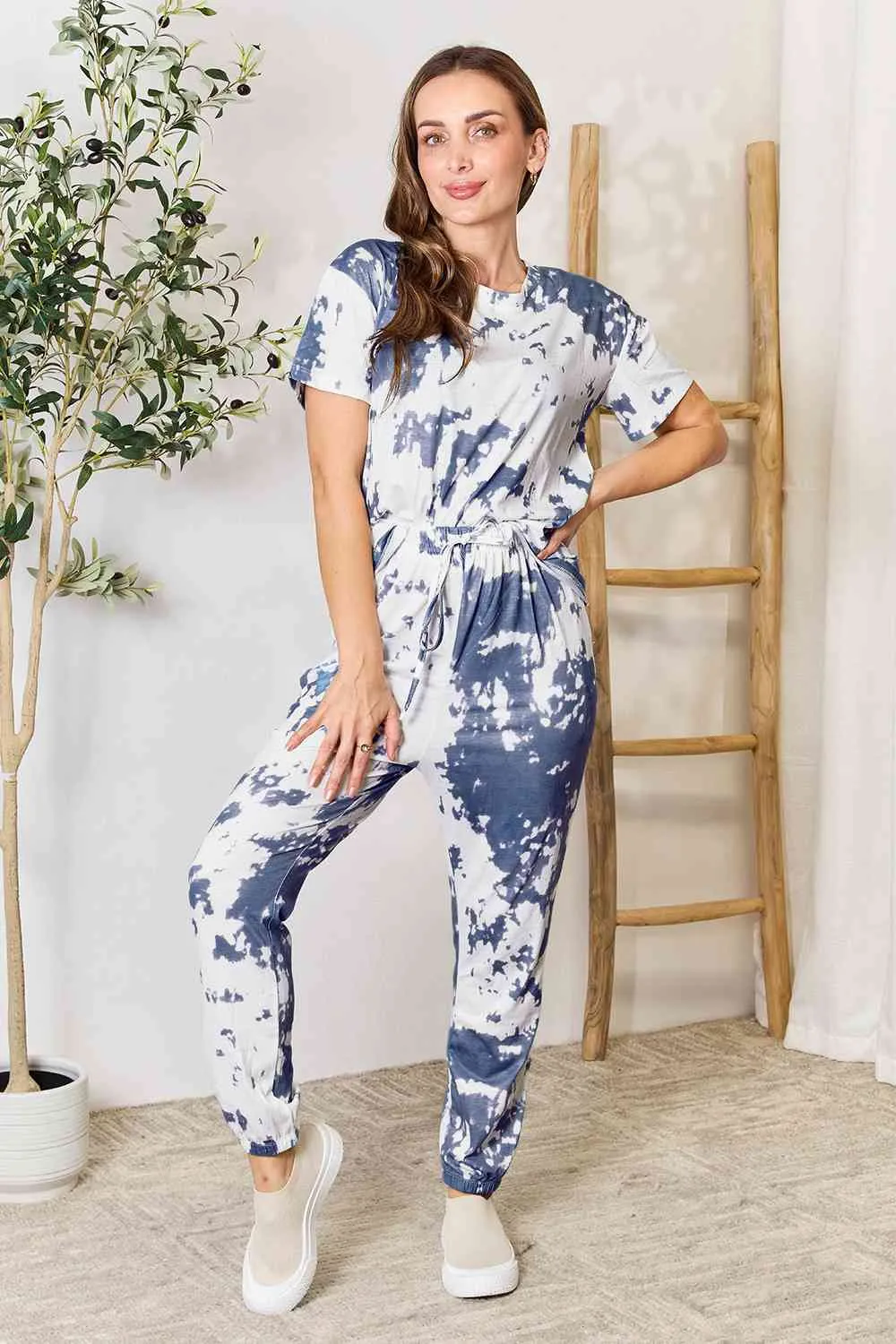 Double Take Tie Dye Lounge Set