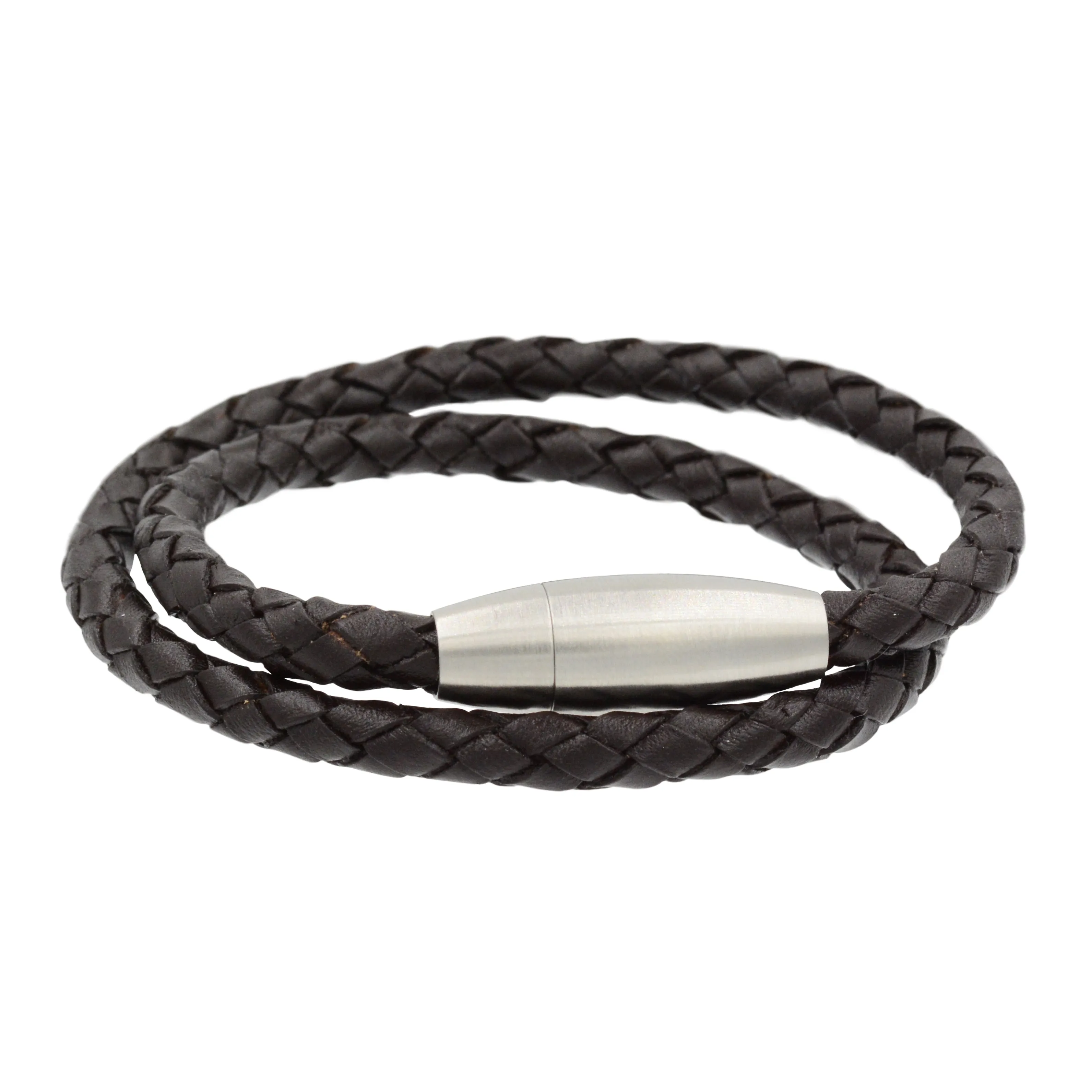 Double Wrapped Leather Bracelet for Men