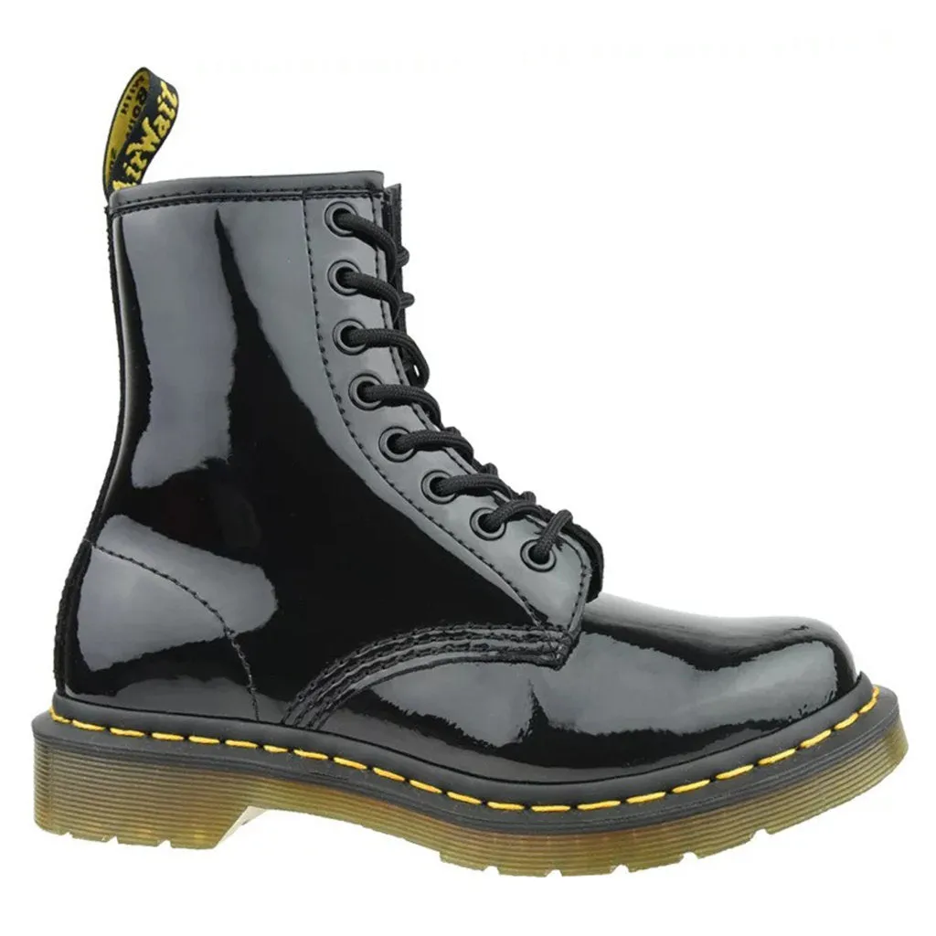 Dr. Martens 1460 Patent Lamper 8 Eyelet Black Patent Womens Boots - UK 6.5