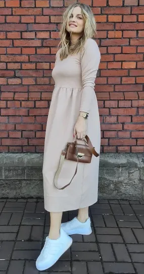 dress M.ASCH-Be original Long Dress Ruffle - Brown - women´s