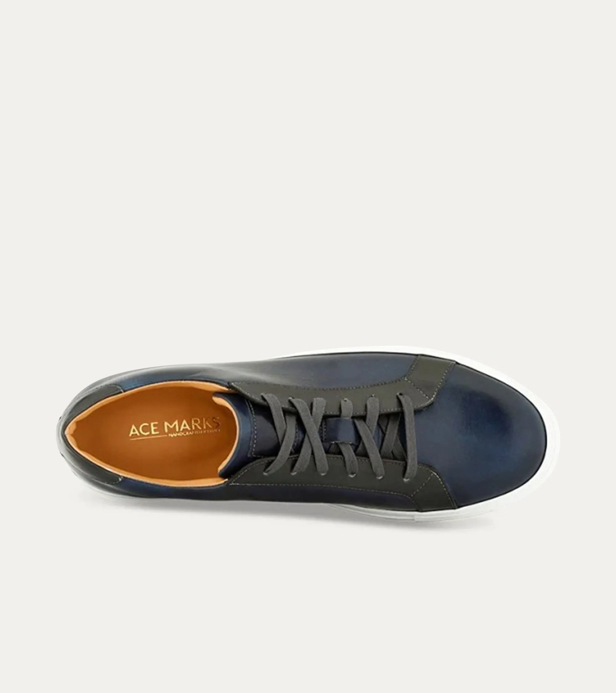 Dress Sneakers In Avio & Dk. Grey Antique