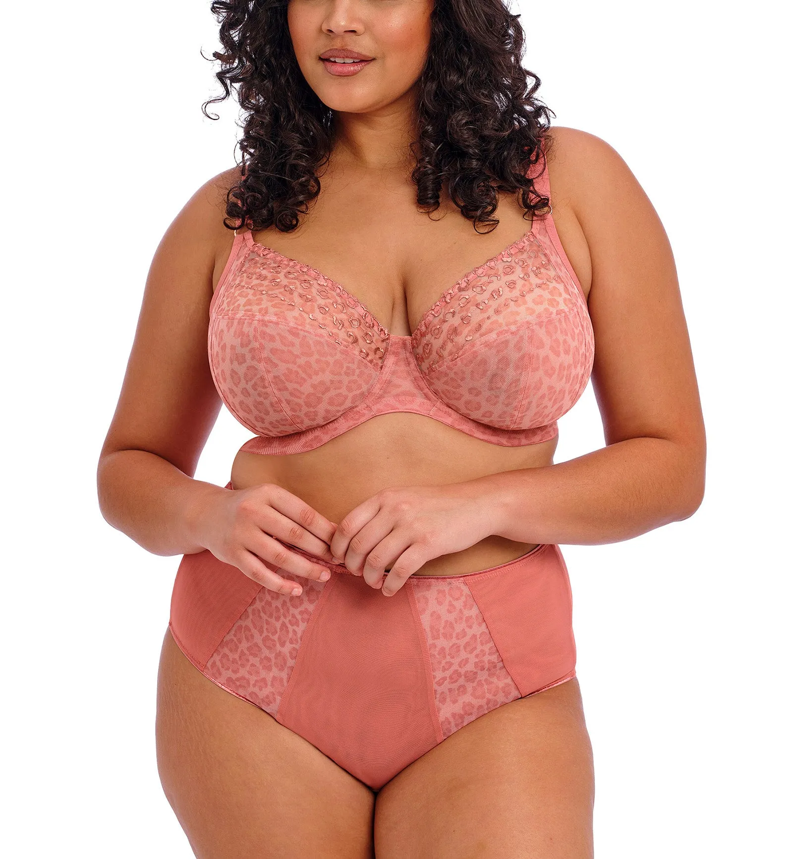 Elomi Matilda Banded Plunge Underwire Bra - Rose Leo