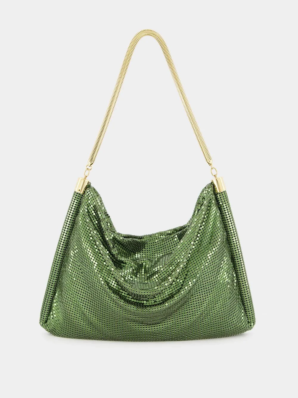 Emerald Green Chainmail Shoulder Bag