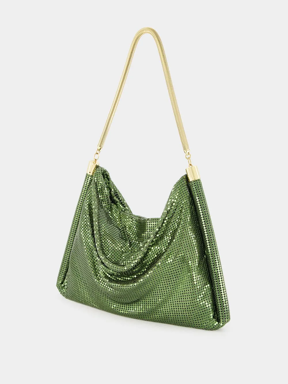 Emerald Green Chainmail Shoulder Bag