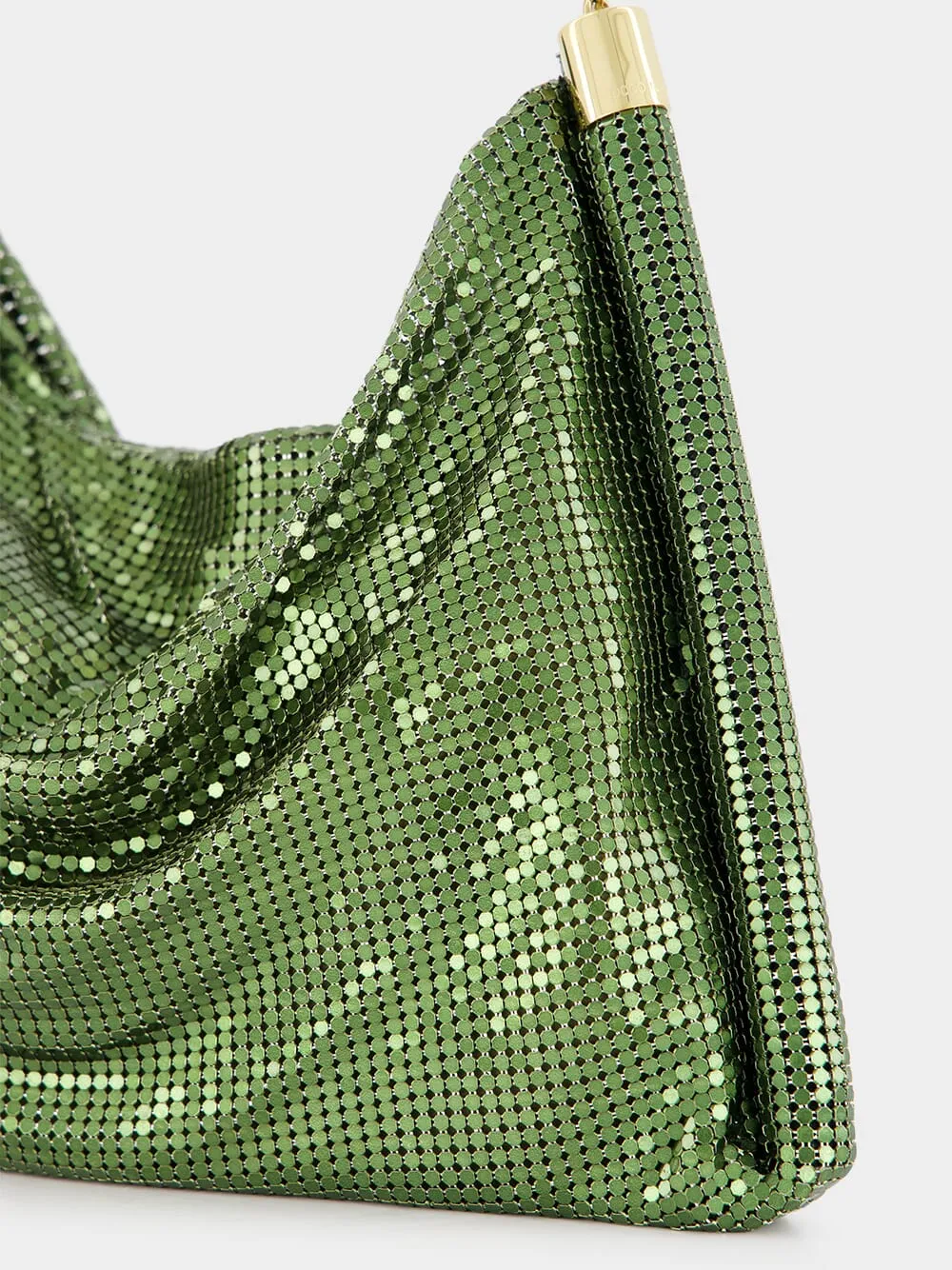 Emerald Green Chainmail Shoulder Bag