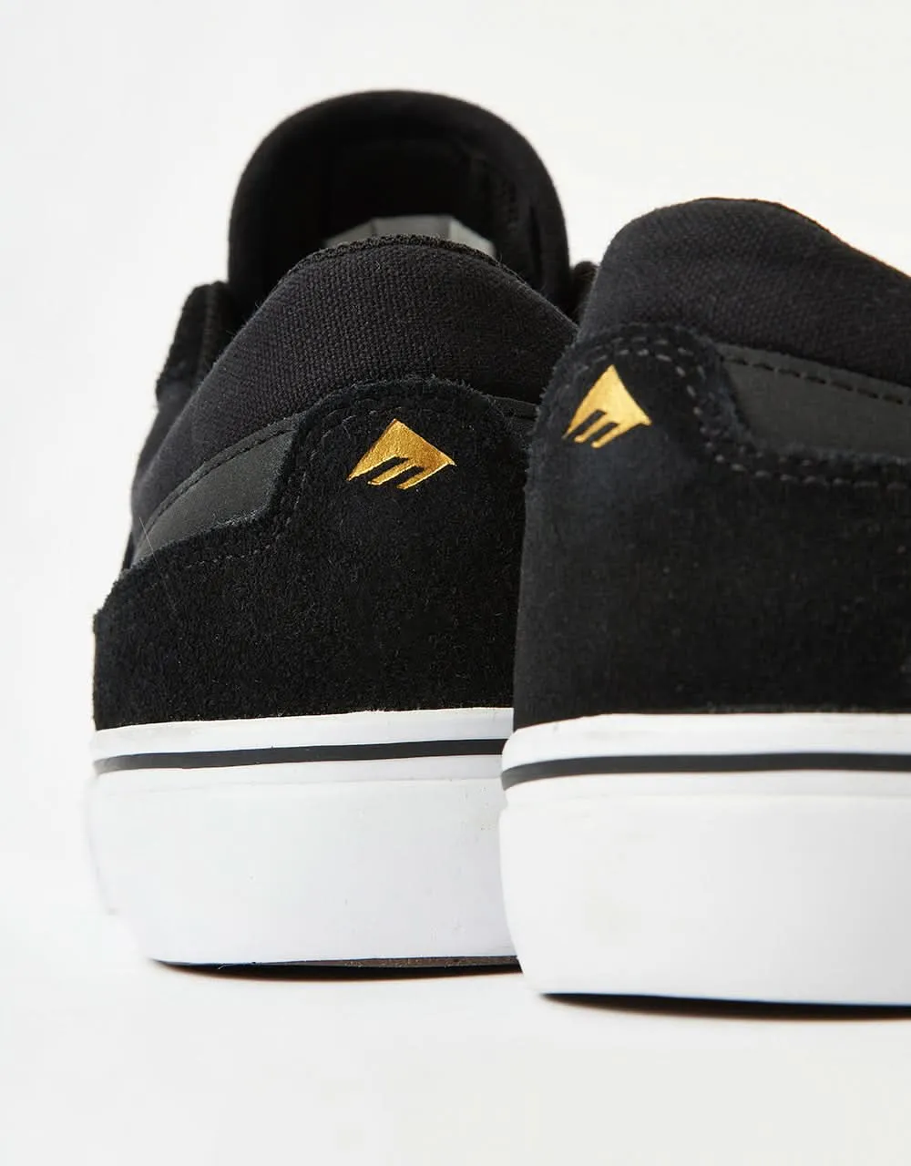 Emerica Hoban Skate Shoes - Black/White/Gold