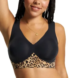 Evelyn & Bobbie Deep V-Neck Leopard Bralette - Style 1834