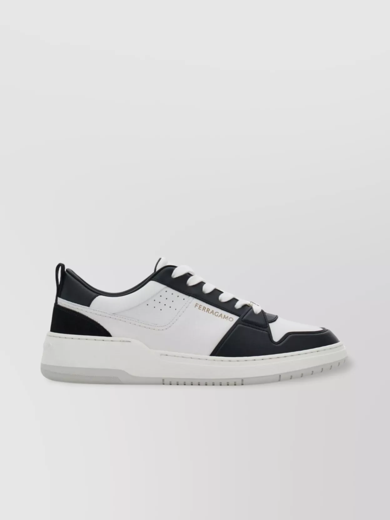 Ferragamo   Panelled logo leather sneakers