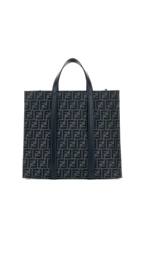 FF Jacquard Fabric Bag - Blue