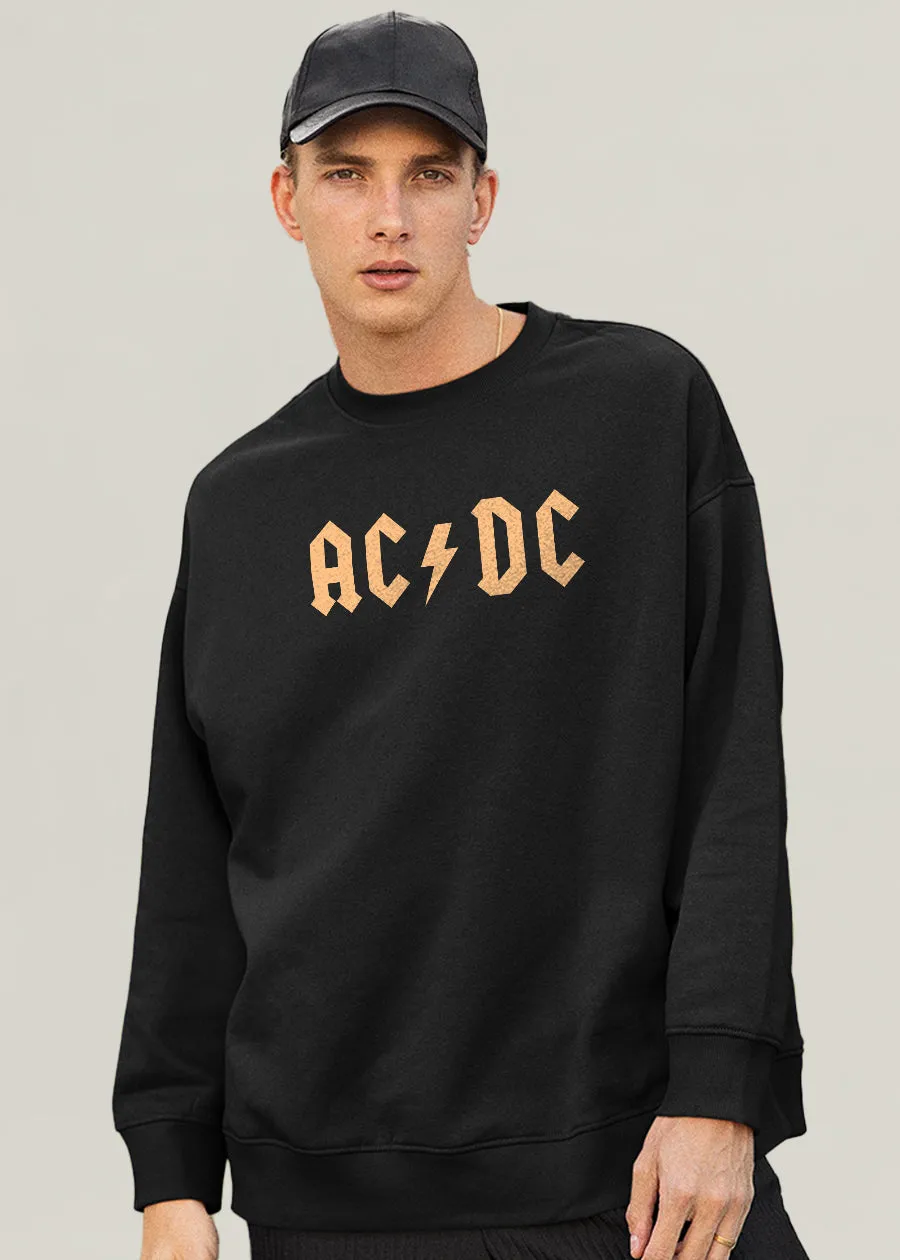 Fire AC-DC Men Drop Shoulder Premium Terry Sweatshirt