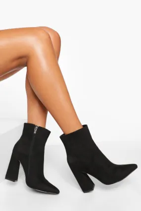 Flared Heel Booties