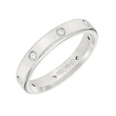 Flat Edge Diamond-Set Band