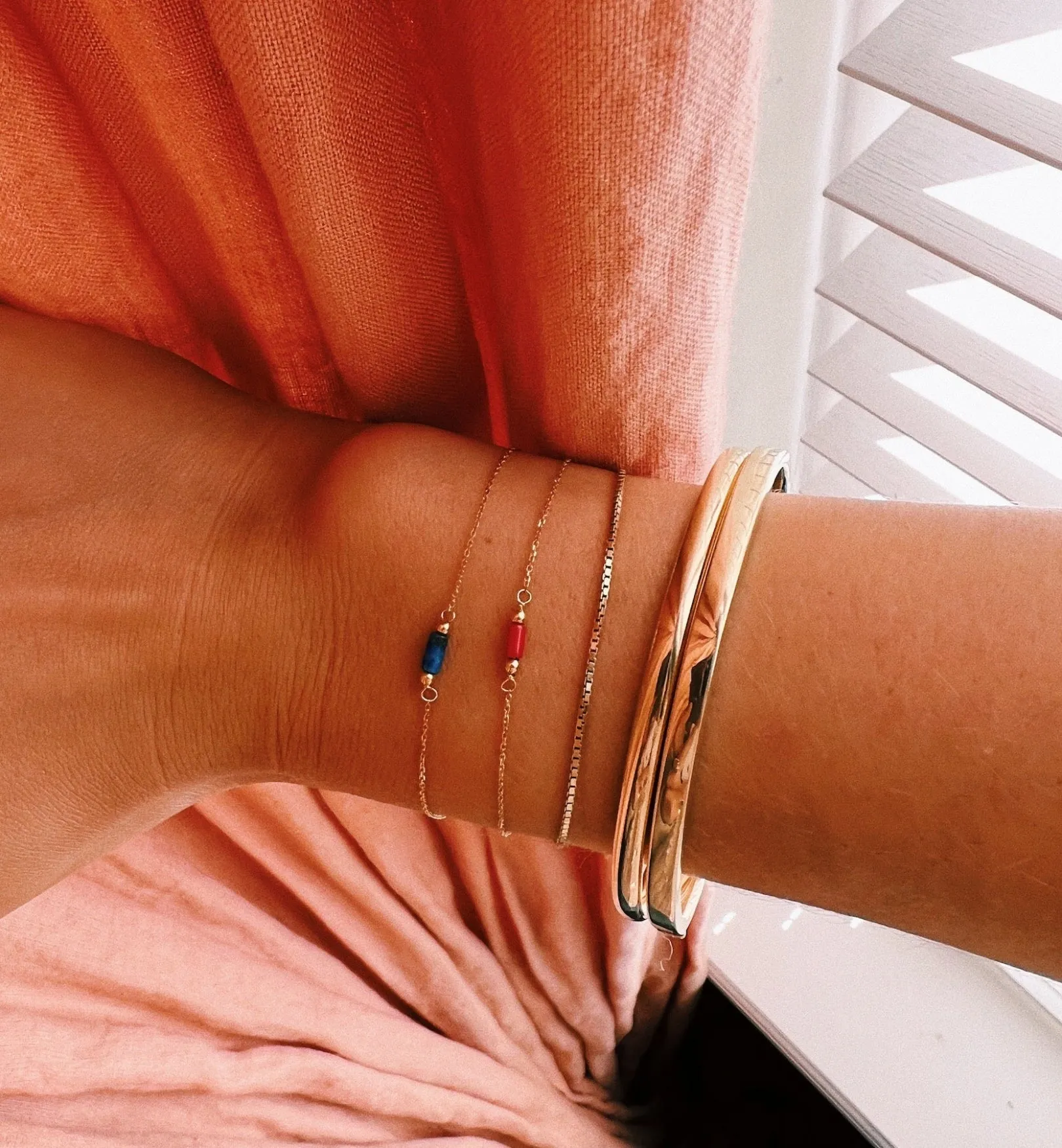 14K Flat Hinge Bangle