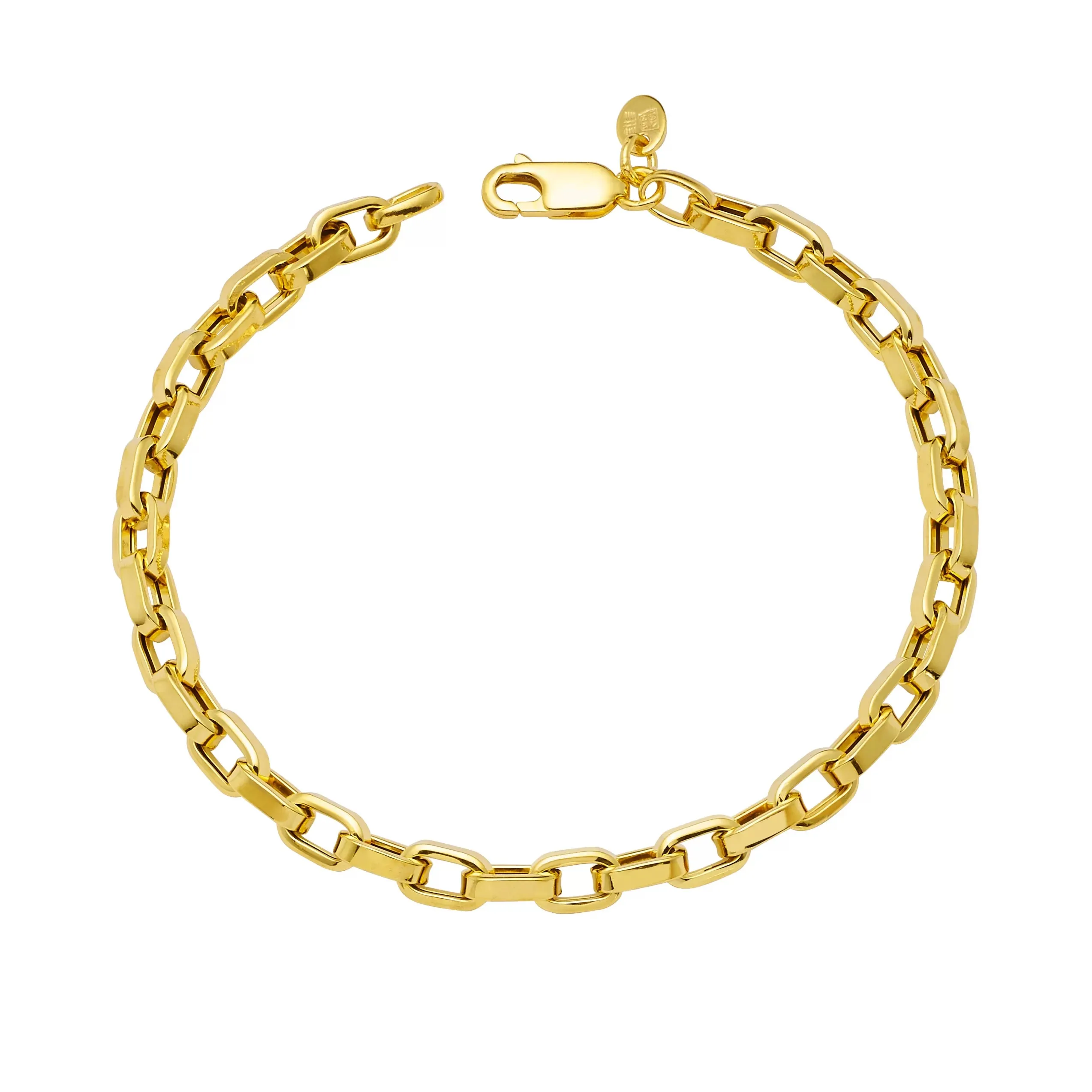 Flat Oval Link Bracelet