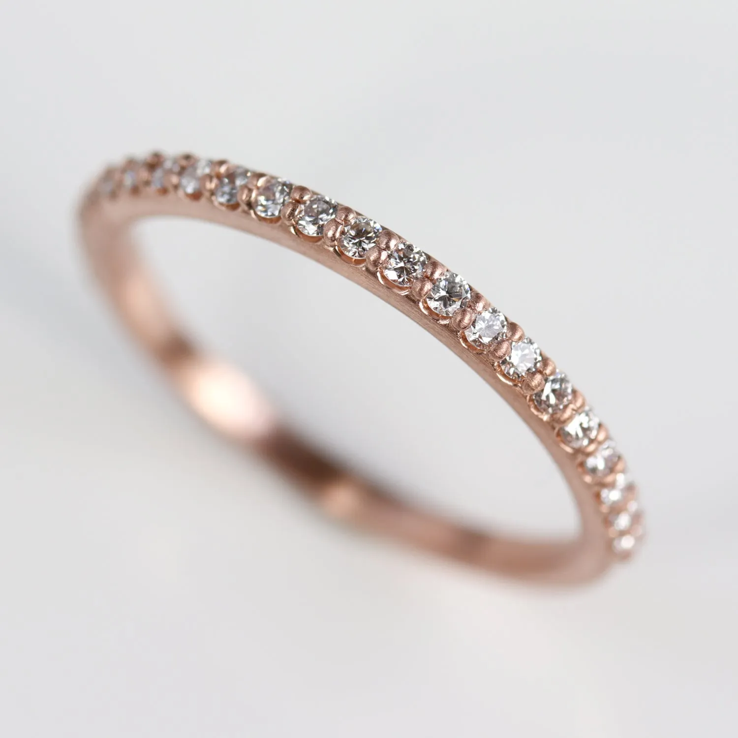 Half Eternity Band with Flat Side