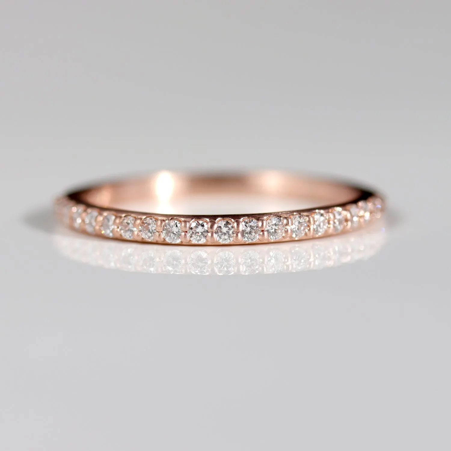 Half Eternity Band with Flat Side